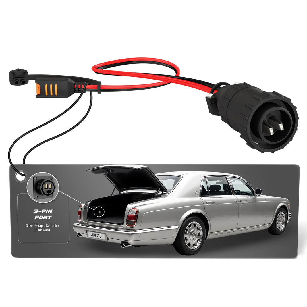 JMR Adapter for Rolls Royce Silver Seraph Corniche Park Ward Compatible with CTEK (3-Pin Port, No In
