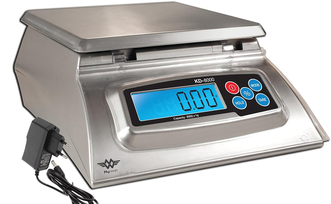 My Weigh KD8000 Küchenwaage mit Teigausbeute-Anzeige, EU Adaptor