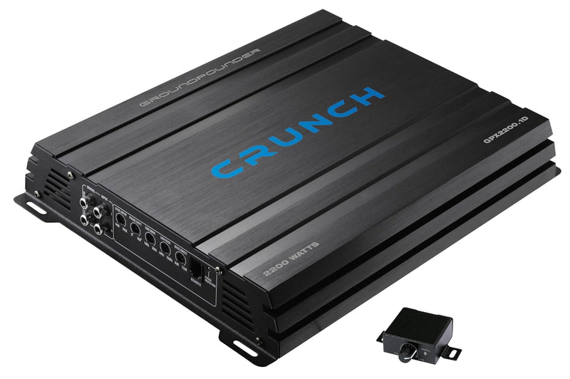 CRUNCH AMP GP-Serie GPX-2200.1D 2200 Watt 1 Kanal (Mono) - Auto-Endstufe geeignet für Subwoofer-Betr