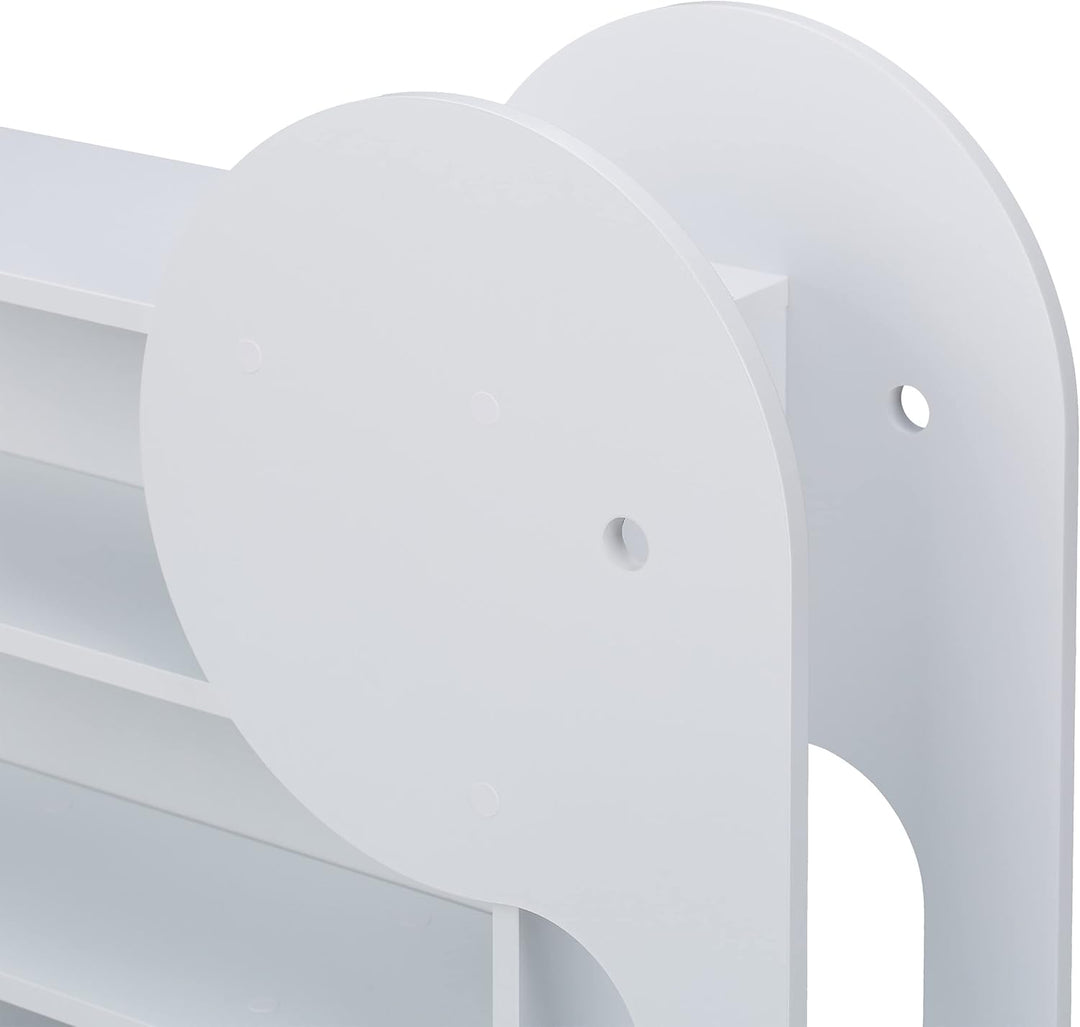 Relaxdays Kinderregal Elefant, 4 Fächer, Bücherregal Kinder, H x B x T: 60,5 x 64,5 x 20,5 cm, Kinde