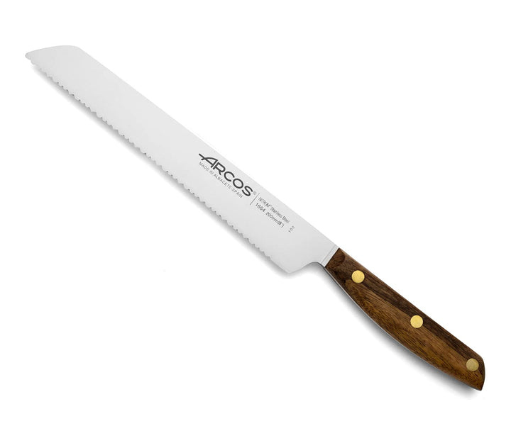 Arcos Serie Nordika - Brotmesser - Edelstahl NITRUM - Klinge 200 mm - Ovengkol Holzgriff 100% natürl