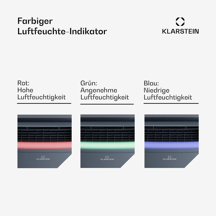 Klarstein Luftentfeuchter Elektrisch bis 45m2, Smart Luftentfeuchter für Wohnung, Bad & Keller, Luft