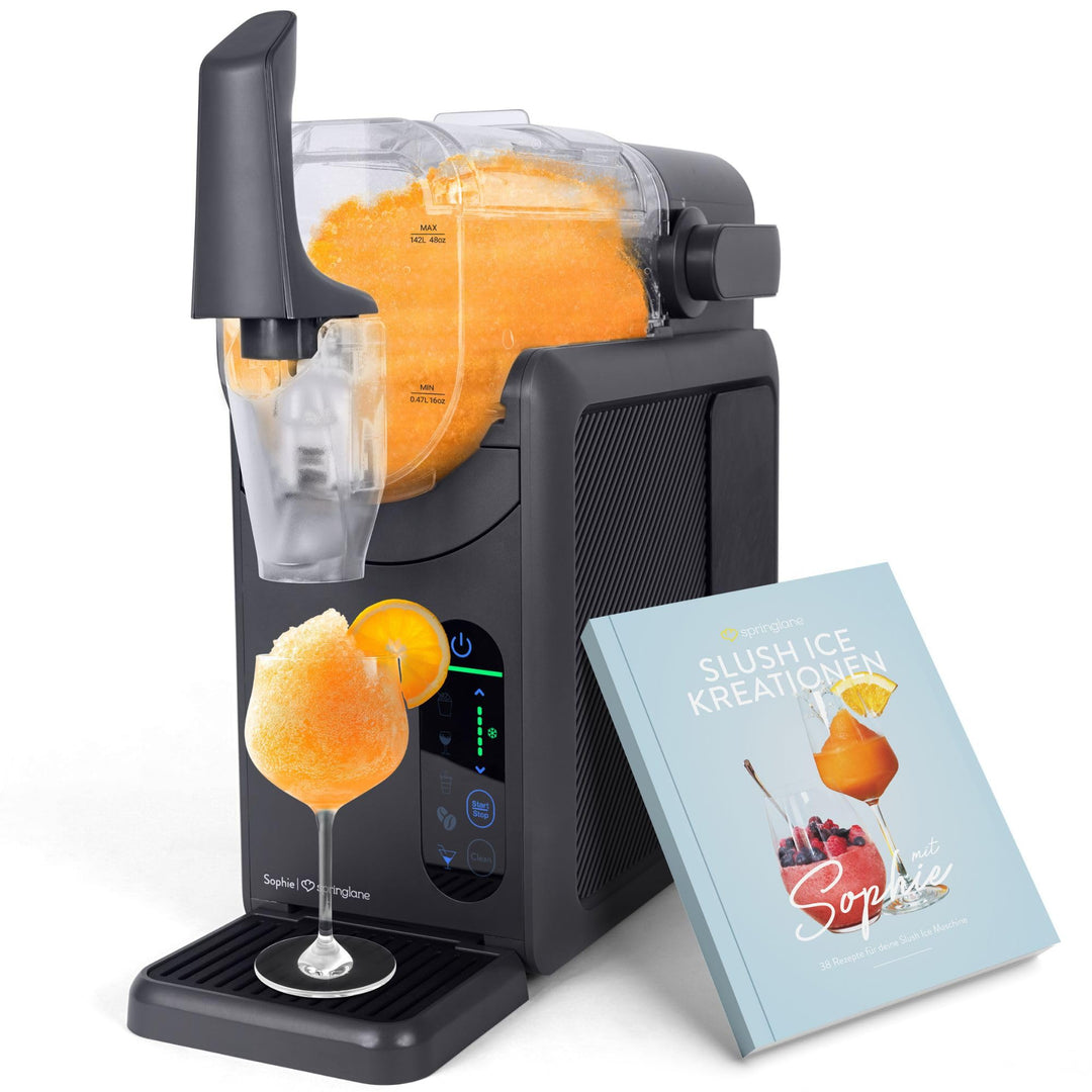 Springlane 2 Liter Slush Maschine inkl. Rezeptbuch, 5-in-1 Slushie Maschine für Slushies, Cocktails,