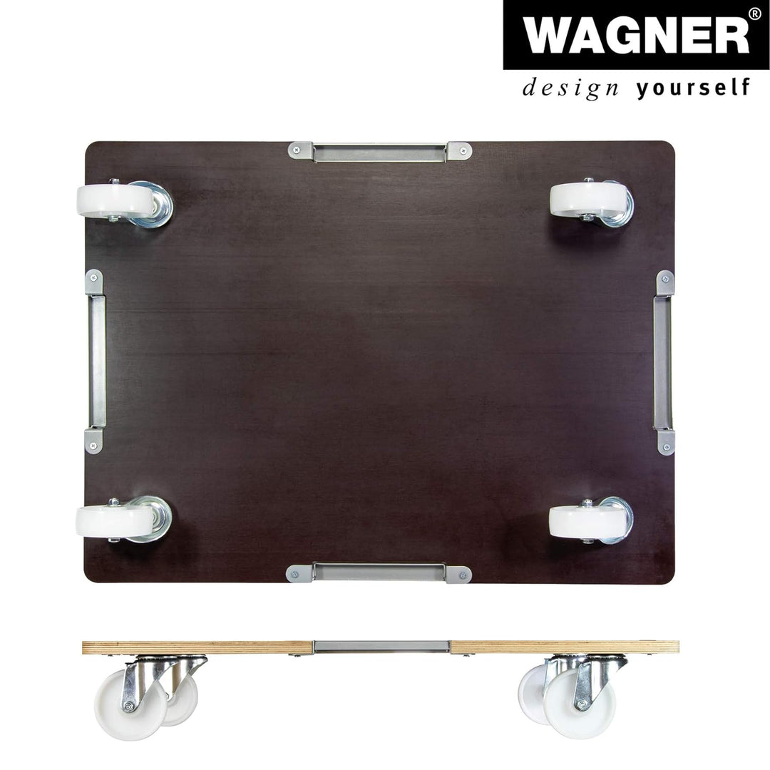 Wagner Transporthilfe MM 1379 I 80 x 60 x 13,5 cm - Tragkraft 400 kg I ideal für schwer beladene Sta
