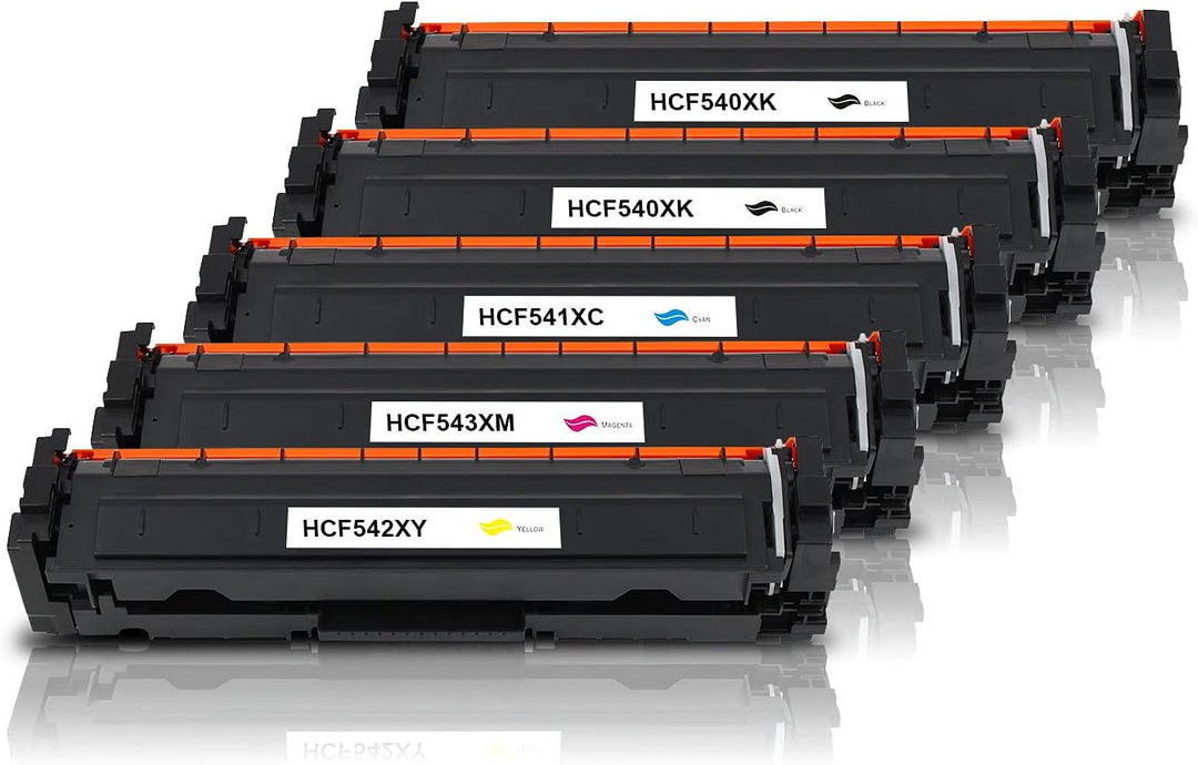 Mipuu 5 XXL Toner kompatibel mit HP CF540X CF541X CF542X CF543X 203X für Color Laserjet Pro M281fdw