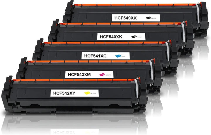 Mipuu 5 XXL Toner kompatibel mit HP CF540X CF541X CF542X CF543X 203X für Color Laserjet Pro M281fdw