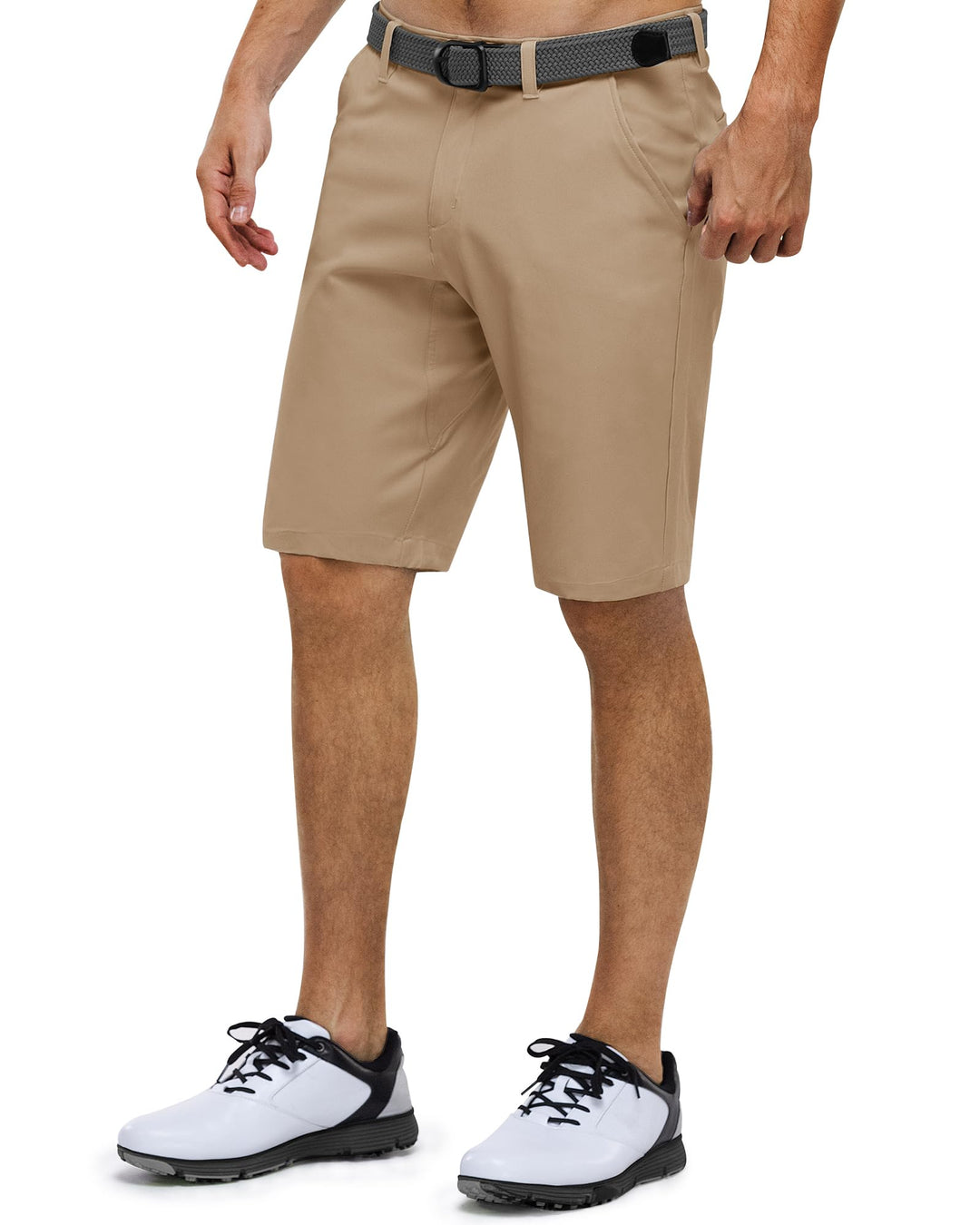 33,000ft Herren Golf Shorts Stretch Kurze Golfhosen Leichte Schnelltrocknende 11" Bermuda Shorts Kur
