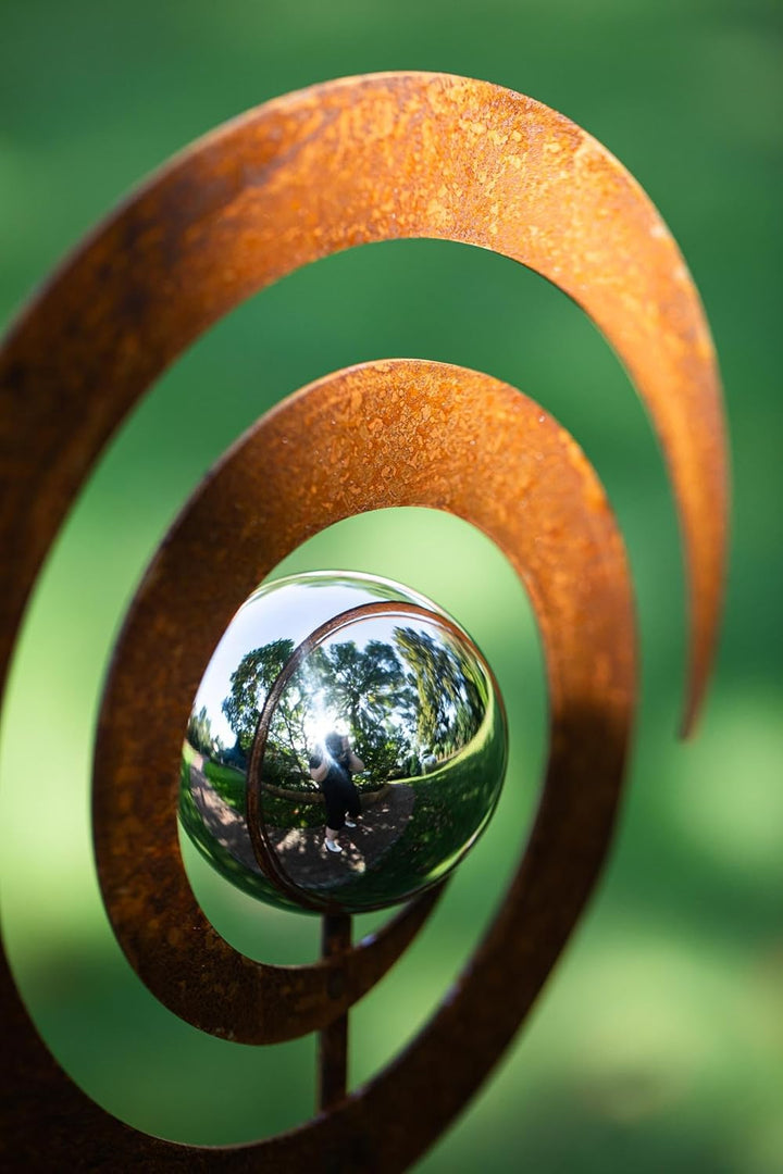 Bornhöft Gartenstecker Blume Metall Gartendeko Rost Edelrost rostiger Beetstecker 110cm Deko Rostfig