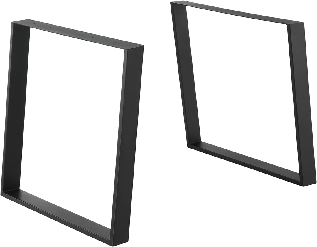 [en.casa] Tischgestell Stahl Tischuntergestell Tischkufen Tischbein 75x72cm Matt Schwarz 75 x 72 cm,