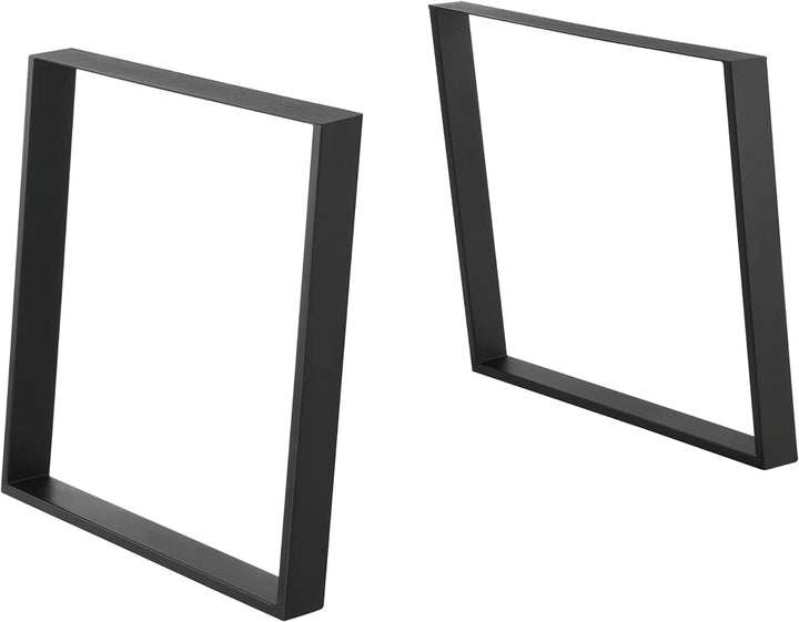 [en.casa] Tischgestell Stahl Tischuntergestell Tischkufen Tischbein 75x72cm Matt Schwarz 75 x 72 cm,