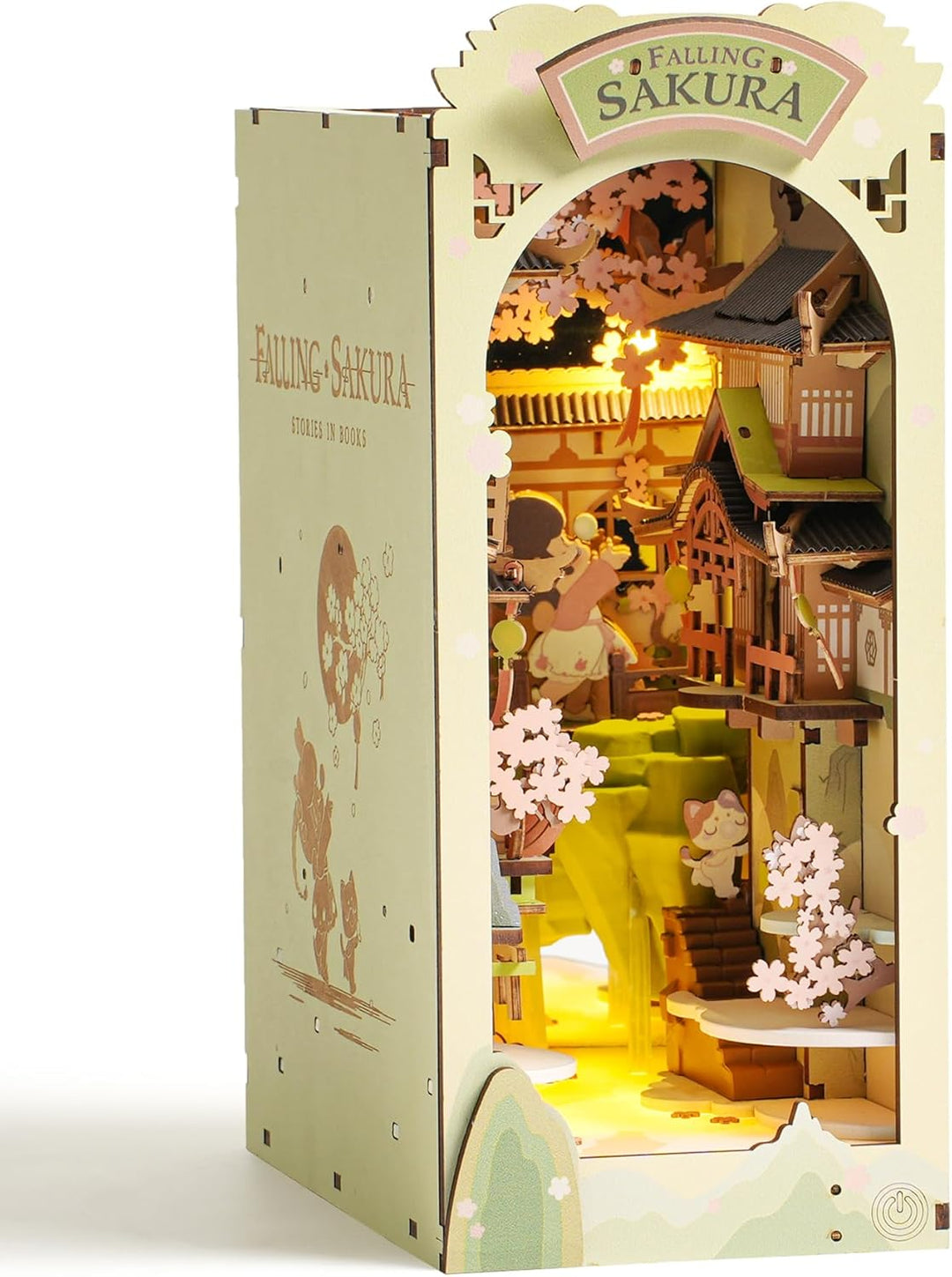 Rolife Book Nook Kit Buchstützen DIY Miniatur Haus 3D Puzzles Holz Book Nook Diorama Modelbau für Er