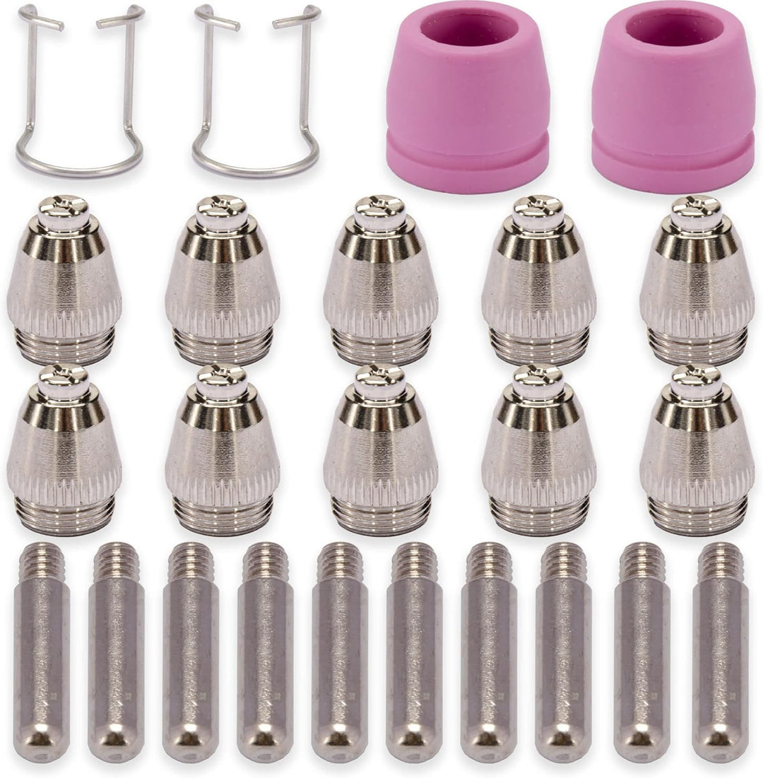 SG-55 AG-60 WSD-60 0,030 Zoll Plasmaschneider, Schneidbrenner, Düsen, Verbrauchsmaterial-Set, 24 Stü