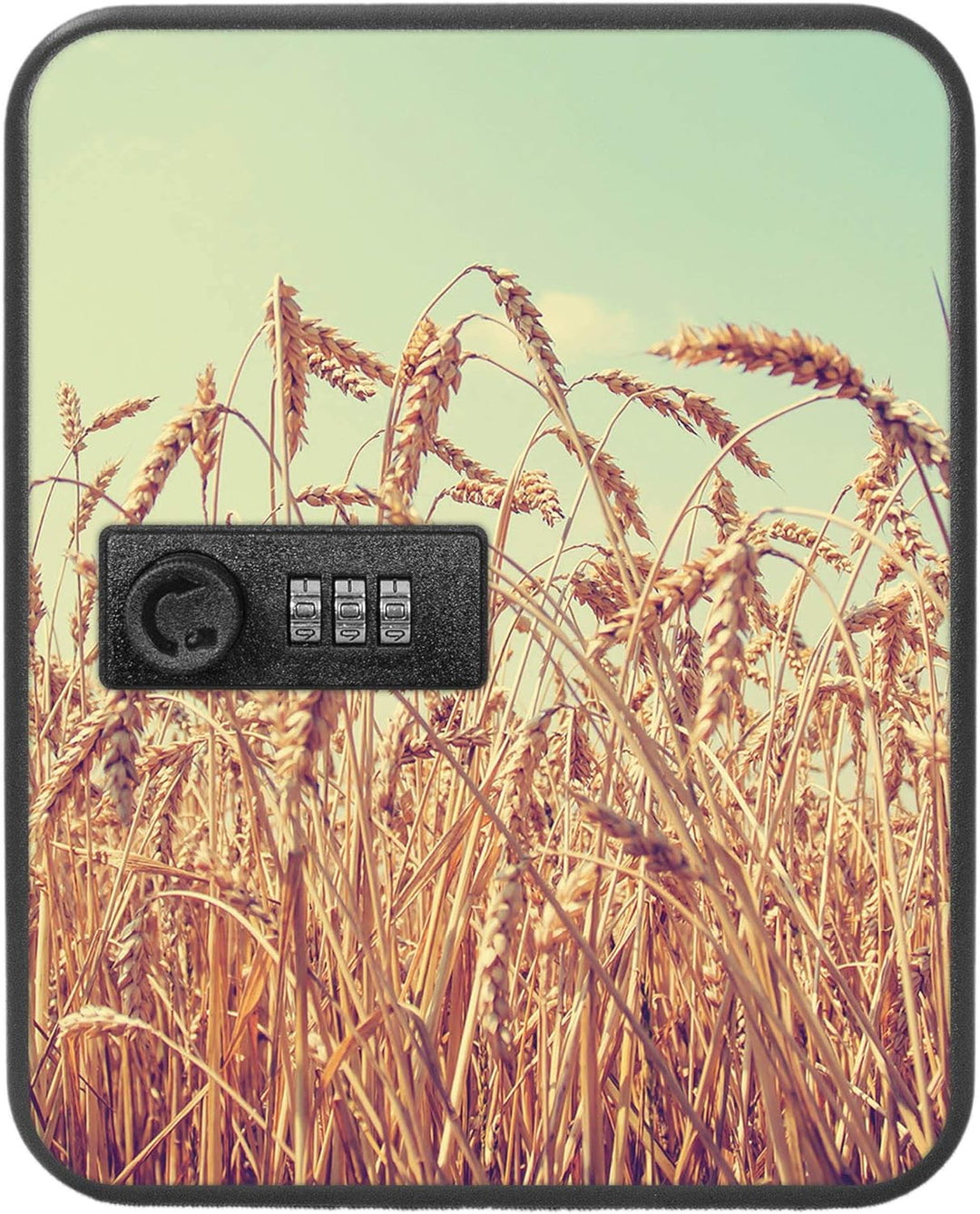 banjado® Burg-Wächter® abschliessbarer Schlüsselkasten mit Motiv Erntezeit für 20 Schlüssel - Schlüs