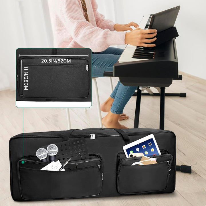 SUNDOY 76-Tasten Keyboard Tasche, Gig Bag mit 8 mm Polsterung Für 73/76-Tasten-Klavier, Für 73/76-Ta