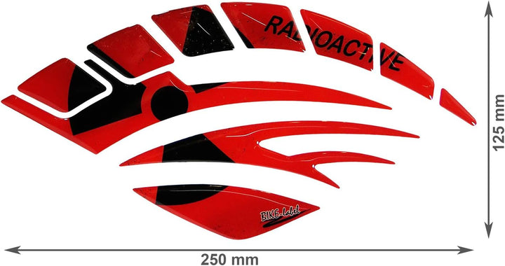 BIKE-label Seitentank Tankpad Motorrad Aufkleber Radioaktiv kompatibel für Honda 810076
