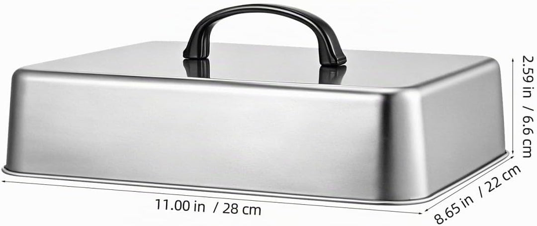 Rechteckige Grillglocke aus Edelstahl Hitzebeständige Garhaube für Grill und Teppanyaki Vielseitige