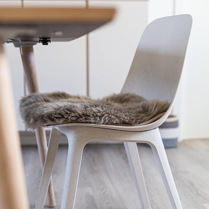 Nordic Sheep Lammfell Kissen 40x40 cm | 4er Pack | Weiches Fell für Stühle & Sofa | Gemütliches Sitz