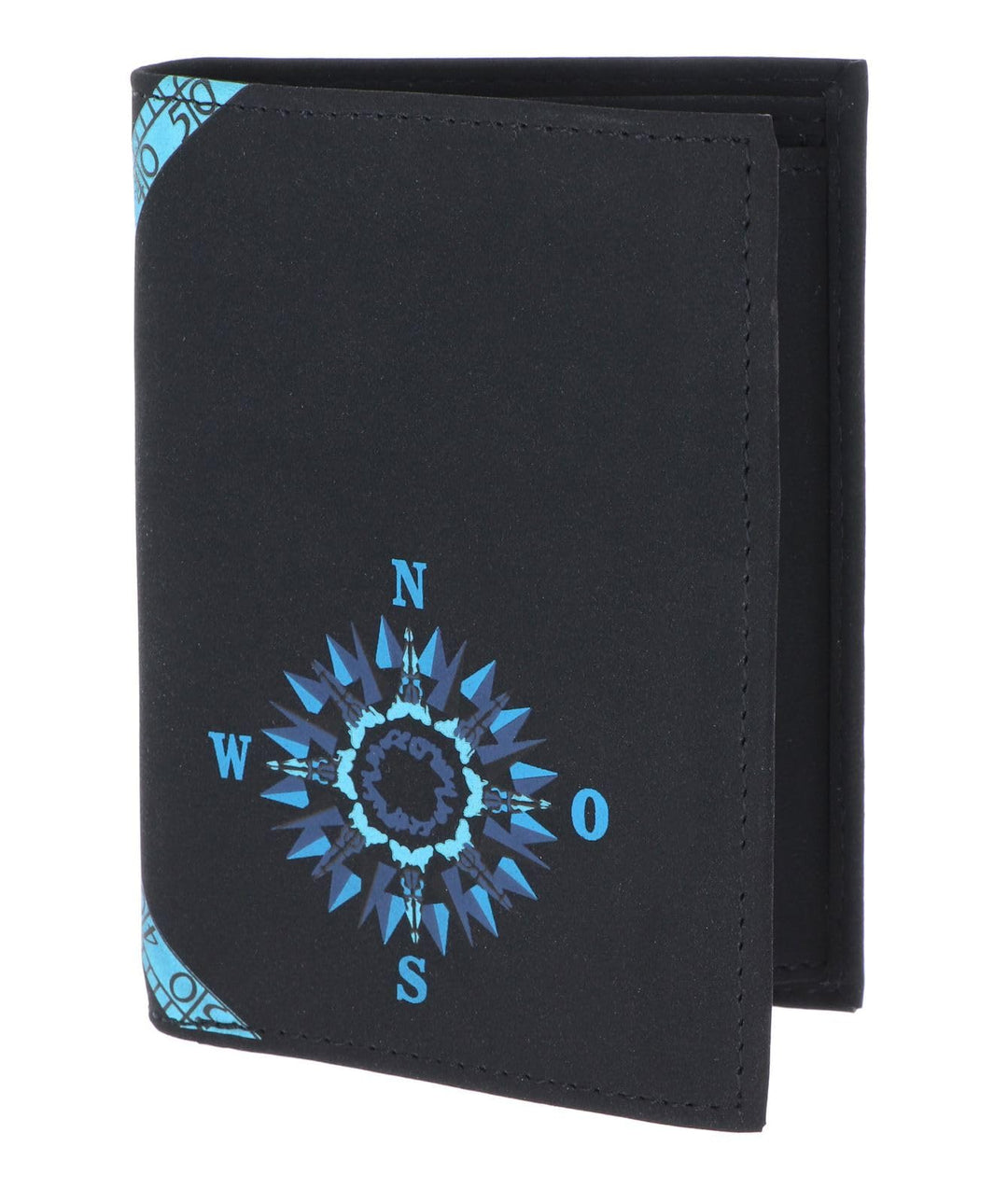 Oxmox Geldbörse New Cryptan Kombibörse Windrose Print Cyan Black schwarz Windrose Print Cyan Black K