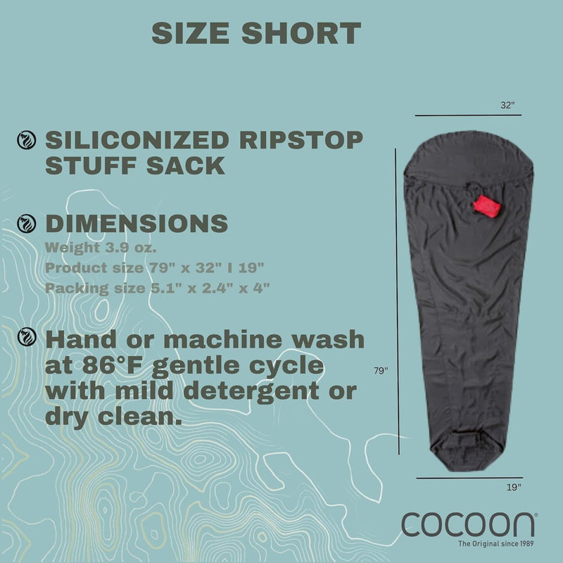 Cocoon Damen Expedition-Silk MummyLiner, Schwarz