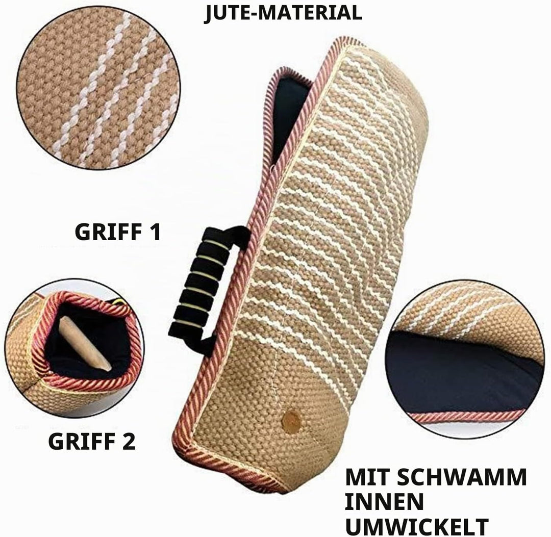 Armschutz Ärmel Hund Beissarm für Hunde mit Beisswurst Hunde Dauerhafte Jute Ausbildung Pit Bull Deu