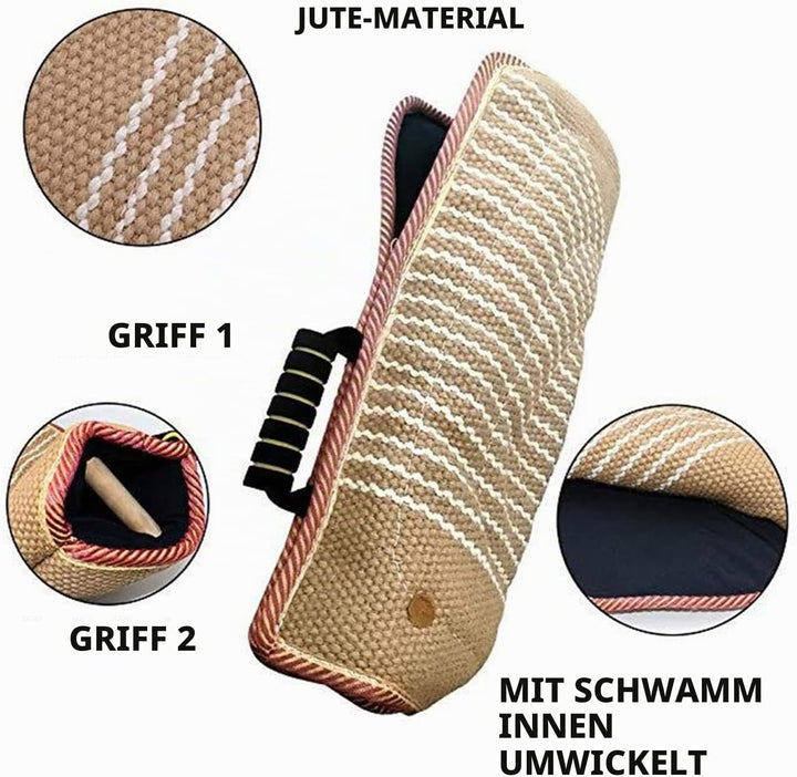 Armschutz Ärmel Hund Beissarm für Hunde mit Beisswurst Hunde Dauerhafte Jute Ausbildung Pit Bull Deu