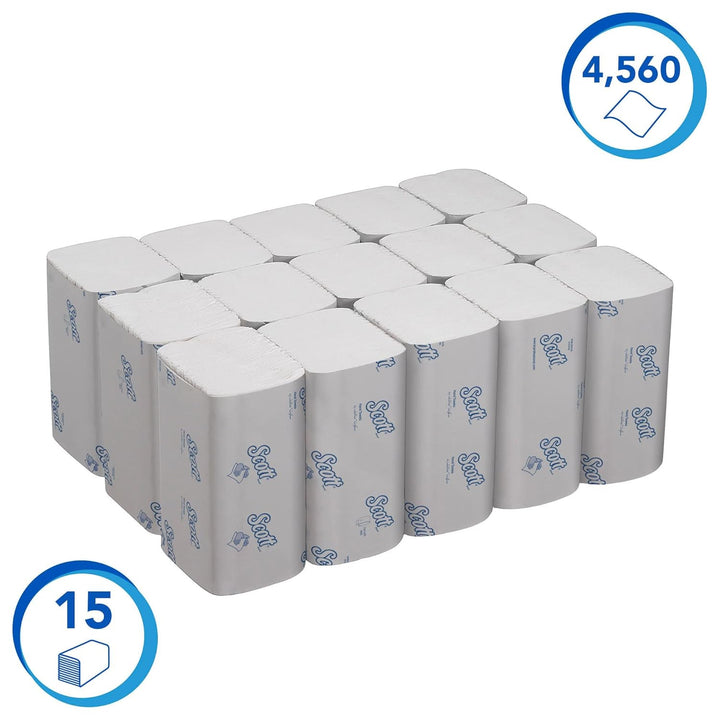 Scott Control Papierhandtücher mit Interfold-Faltung 6689 – Einmal-Papierhandtücher – 15 Packungen x