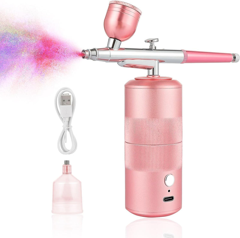 Airbrush-Kit mit Kompressor, Tragbare Kabellose Airbrush Wiederaufladbare, Kit aérographe avec compr