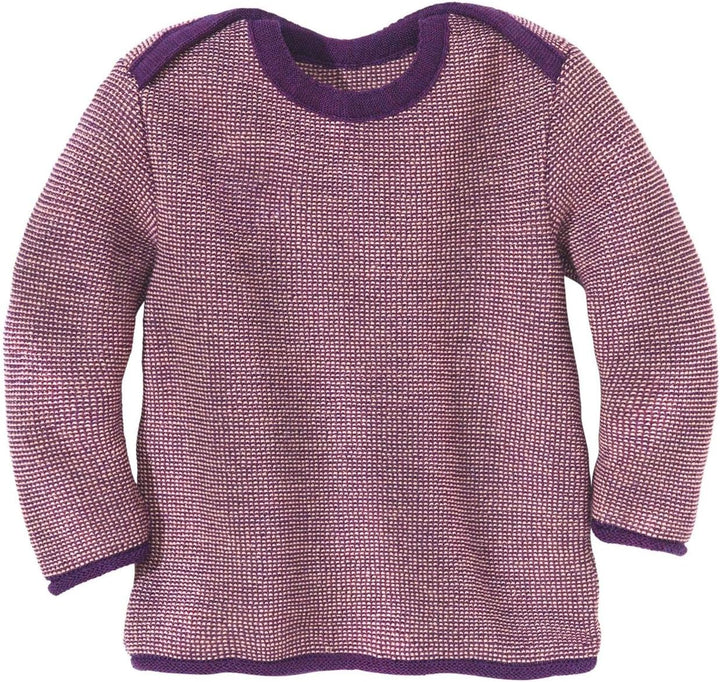 Disana 31302XX - Melange-Pullover Wolle blau 50-56 Pflaume/Rose, 50-56 Pflaume/Rose