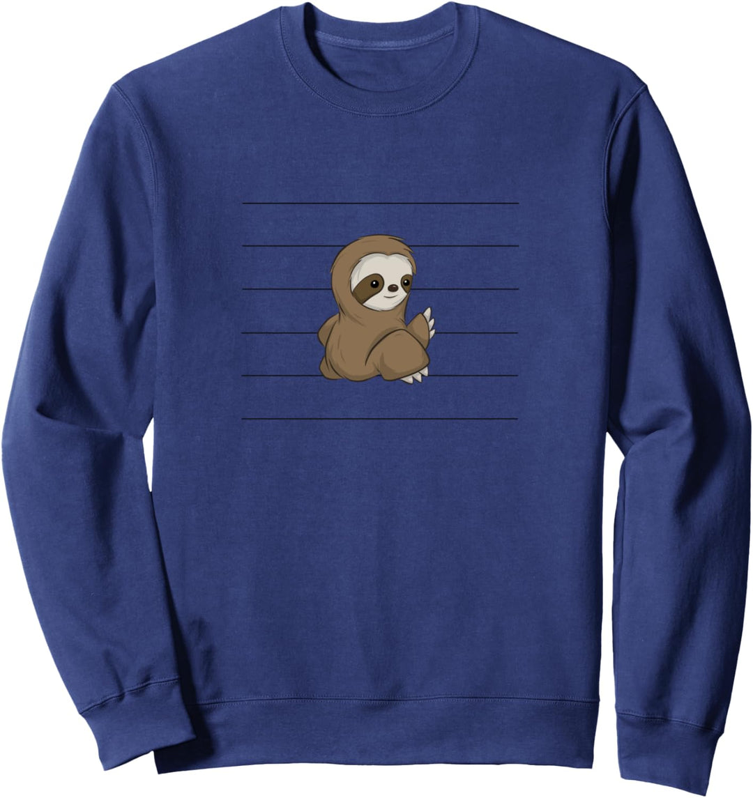 Lässiger Faulpelz Süsses Schüchternes Kawaii Baby Faultier Sweatshirt