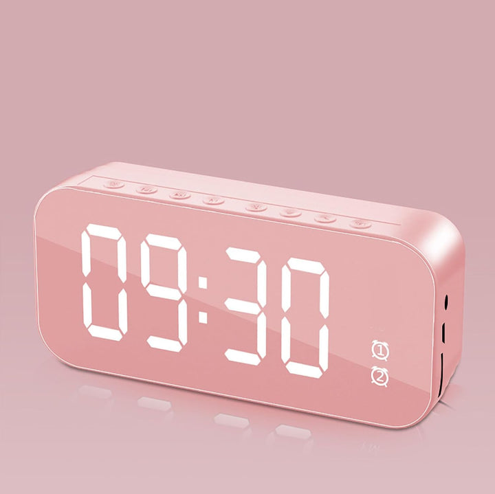 Annadue Digitaler Wecker mit Lautsprecher, Wecker Radios Unterstützt, Speicherkarte, AUX Kabel Wiede