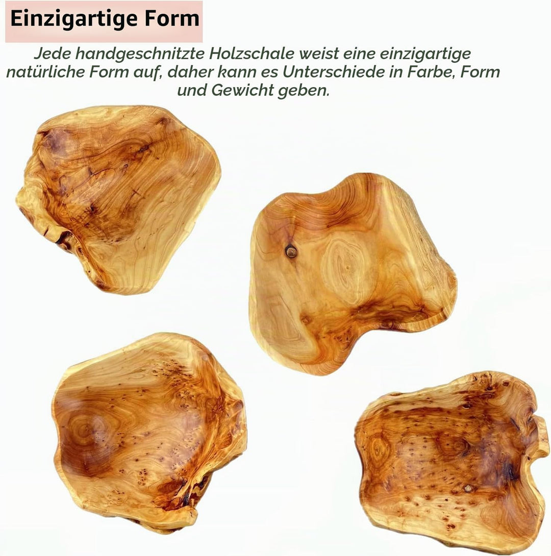 Oriental riverkit Obstschale aus Naturholz für unverwechselbares Dekor, unregelmässige kreative Holz
