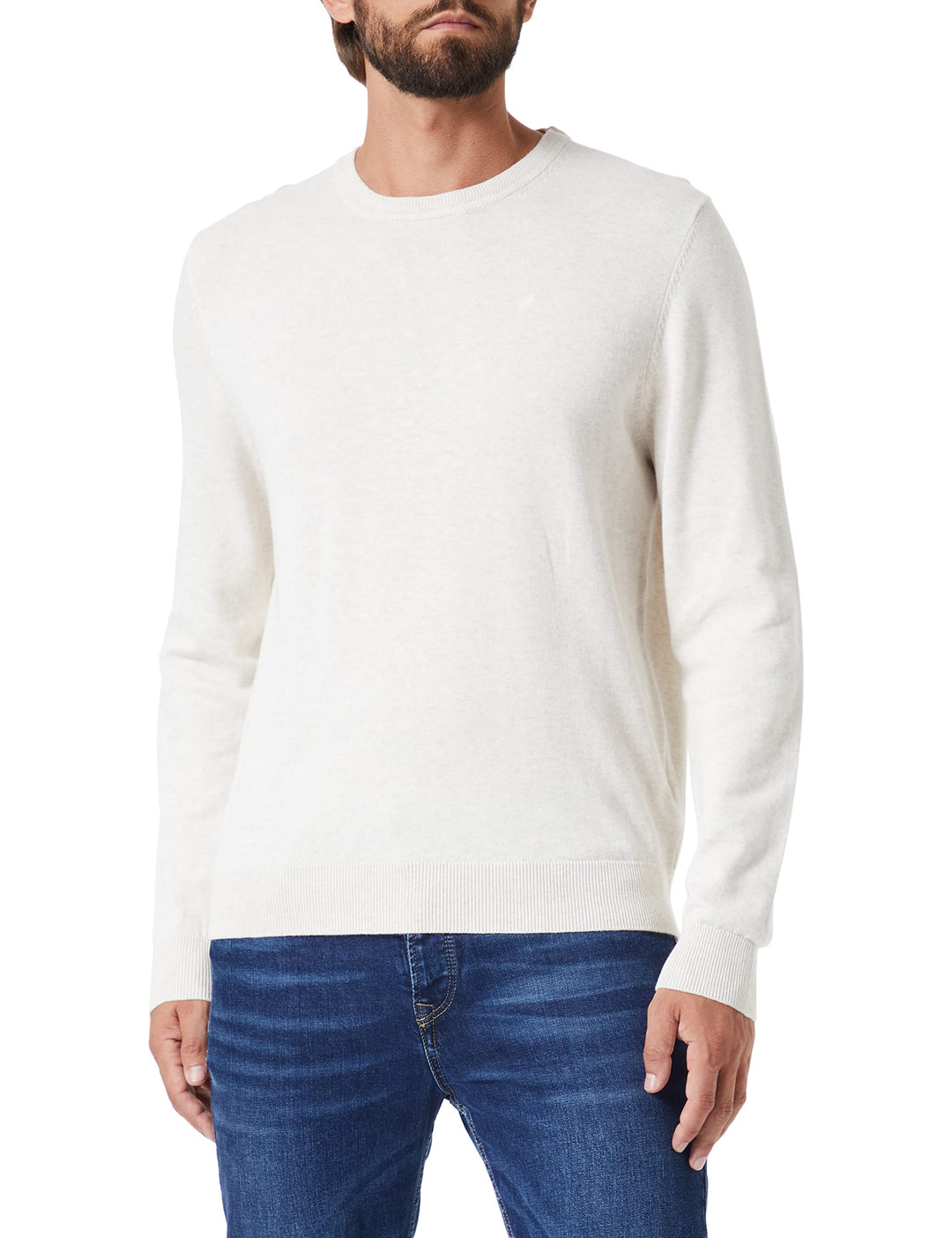 Daniel Hechter Herren Knit Crewneck Strickpullover S Beige, S Beige