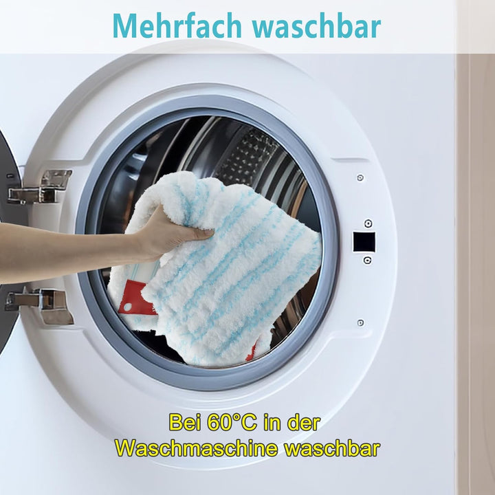 6 Ersatz-Wischbezüge für Leifheit Profi XL Micro Duo/Profi XL Cotton Plus ,Bodenwischer Ersatzbezug