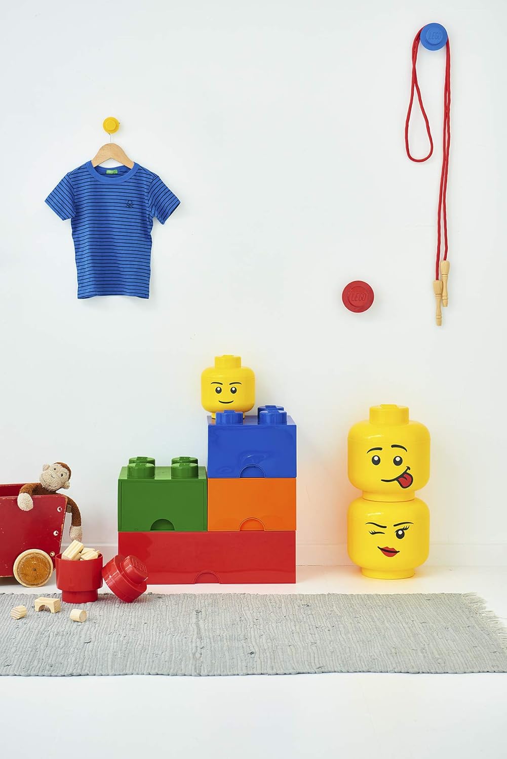 LEGO Large Silly Stackable Storage Head, Boy