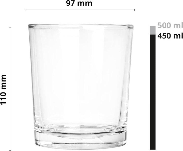 Glasmark KROSNO 1992 Kerzengläser Set 6 Stück Kerzen Gläser zum Kerzenmachen Transparent Leer DIY 50