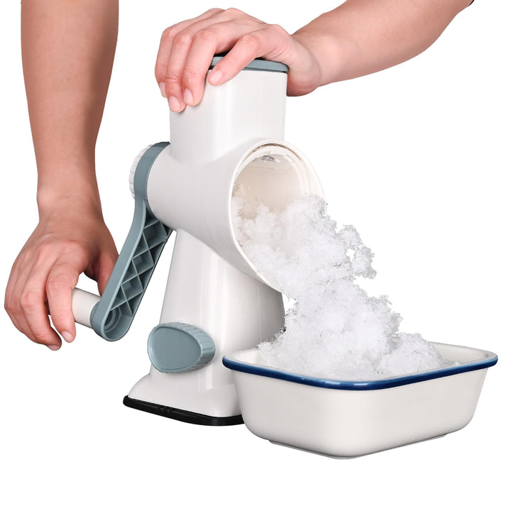 Manueller Eiscrusher & Slushy Maker,Tragbarer Crushed Ice Maker Mit Edelstahlklingen, Rutschfestem S