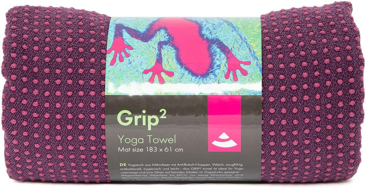 Bodhi GRIP2 Yoga Towel | Yoga-Handtuch mit Anrtirutsch-Noppen | Mikrofaser-Yogatuch | Rutschfestes T