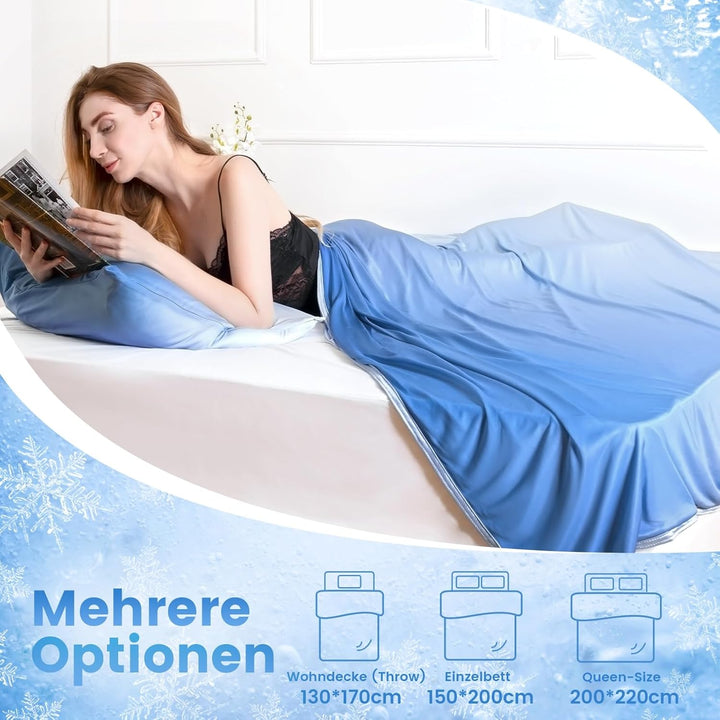 Elegear Kühldecke leichte Sommerdecke, Körper kühl halten, Arc-Chill 3.0 Kühlfasern Q-Max>0,5 Selbst