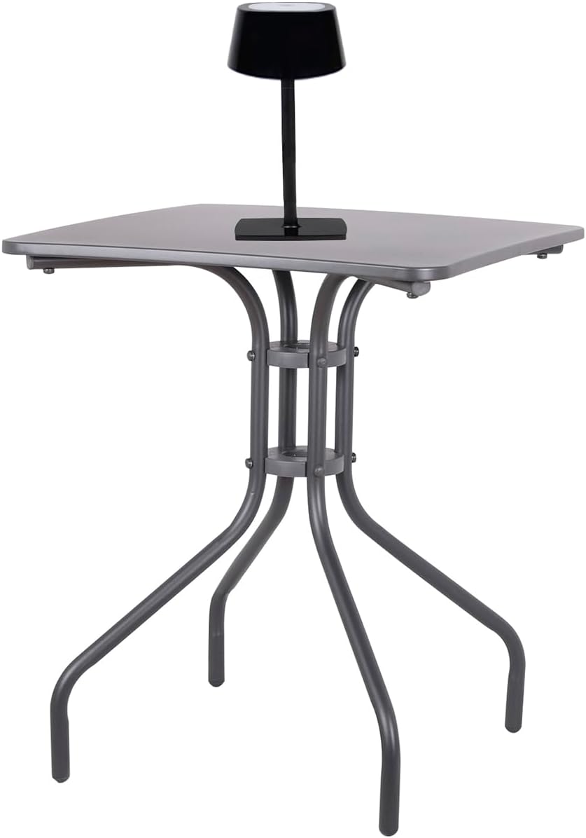aro Bistrotisch, Stahl, 60 x 60 cm, quadratisch, dunkelgrau