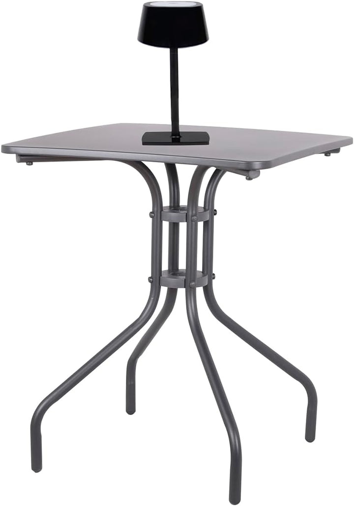 aro Bistrotisch, Stahl, 60 x 60 cm, quadratisch, dunkelgrau