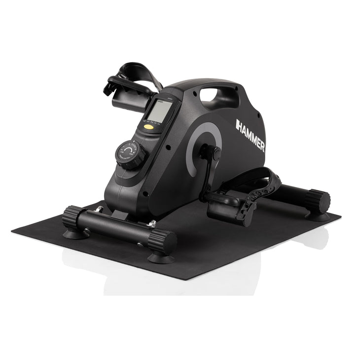 HAMMER Pedaltrainer Set Magnet - standfest, leise &amp; mobil inkl. Anti-Rutsch-Matte &amp; Befestigungsband