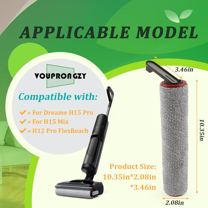 2 Bürstenrollen 4 Filter Ersatzteile für Dreame H15 Pro / H15 Mix / H12 Pro FlexReach Bürstenrollen/