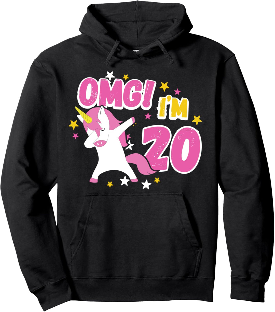 20. Geburtstag Mädchen süsses Einhorn Geschenk 20 Jahre alt Pullover Hoodie