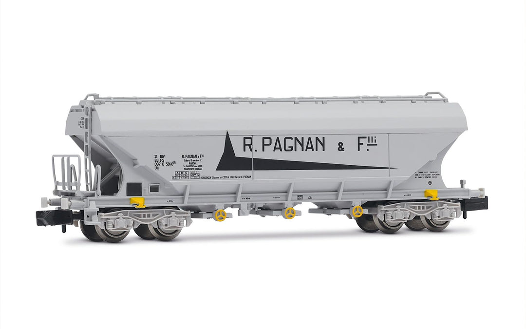 Arnold HN6710 FS, Selbstentladewagen Bauart Uas, Pagnan, Ep; iV Güterwagen, Grau