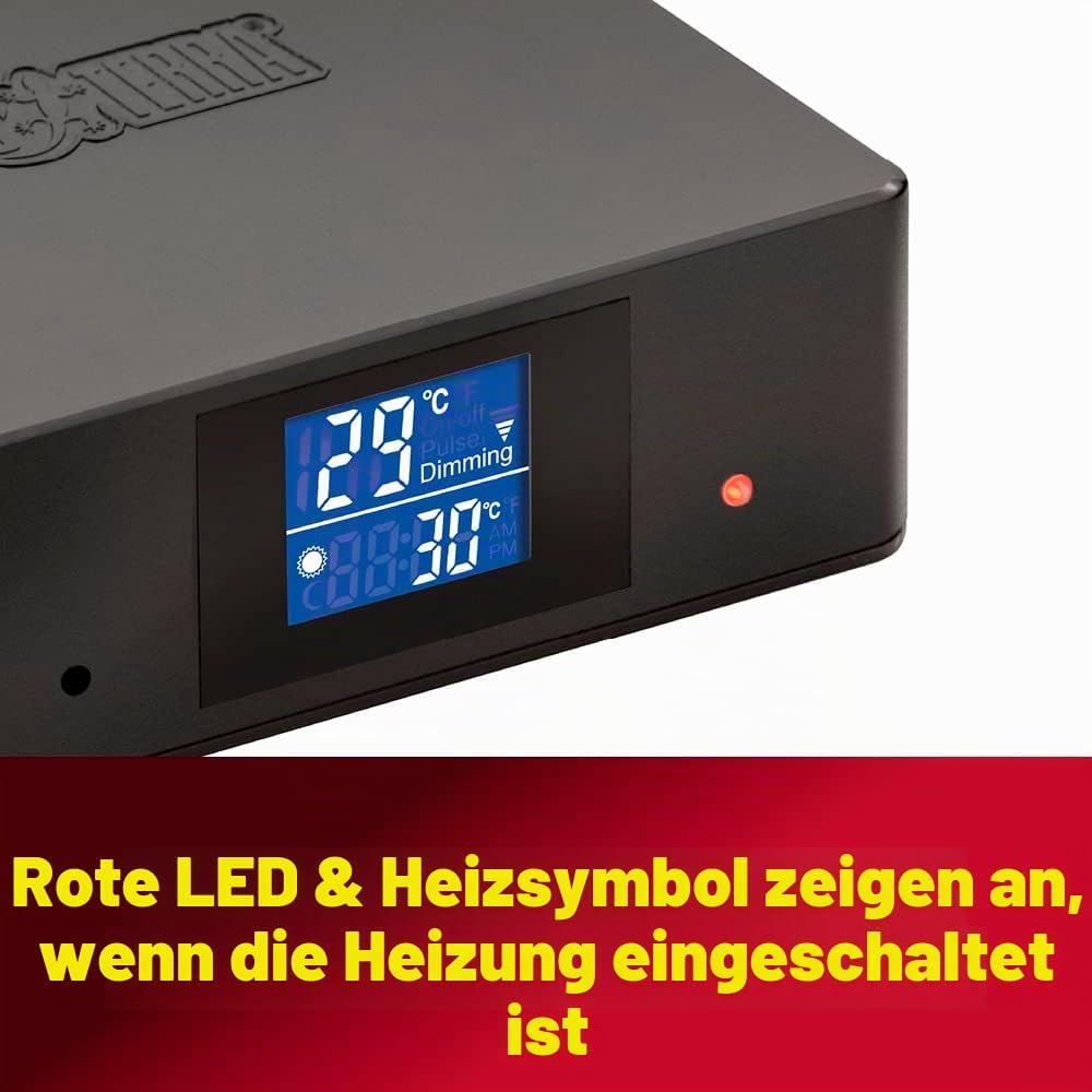 Exo Terra Thermostat mit Tag-/ Nacht-Zeitschaltuhr und Zwei Anschlüssen, steuert Heizgeräte bis zu 3