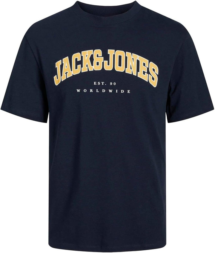 JACK & JONES Male T-Shirt 3er-Pack Logo Rundhals T-Shirt, 3er-pack Black/Navy Blazer/White