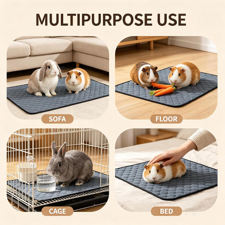 Pipipads Meerschweinchen 45x60cm 2 Stück Super Saugfähig Grau | Waschbar, Fleckenabweisender Stoff,W
