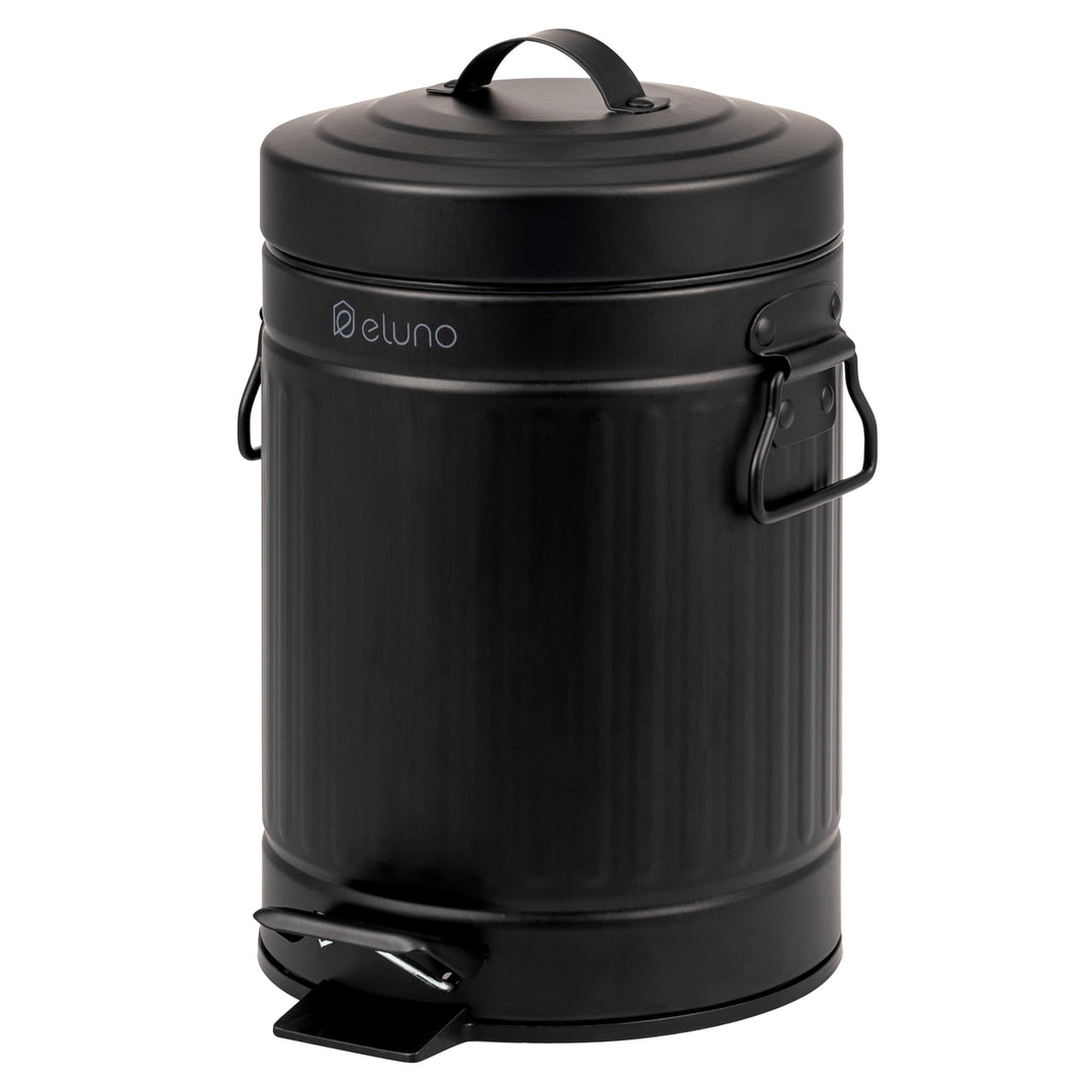 eluno Kosmetikeimer VINTAGE, Treteimer, 3 Liter Fassungsvermögen, Mülleimer mit Soft-Close Deckel, A