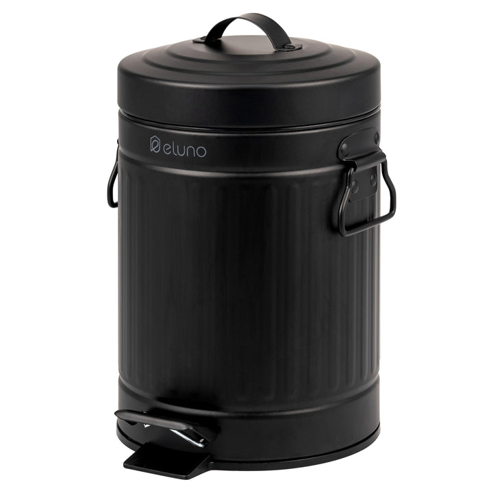eluno Kosmetikeimer VINTAGE, Treteimer, 3 Liter Fassungsvermögen, Mülleimer mit Soft-Close Deckel, A