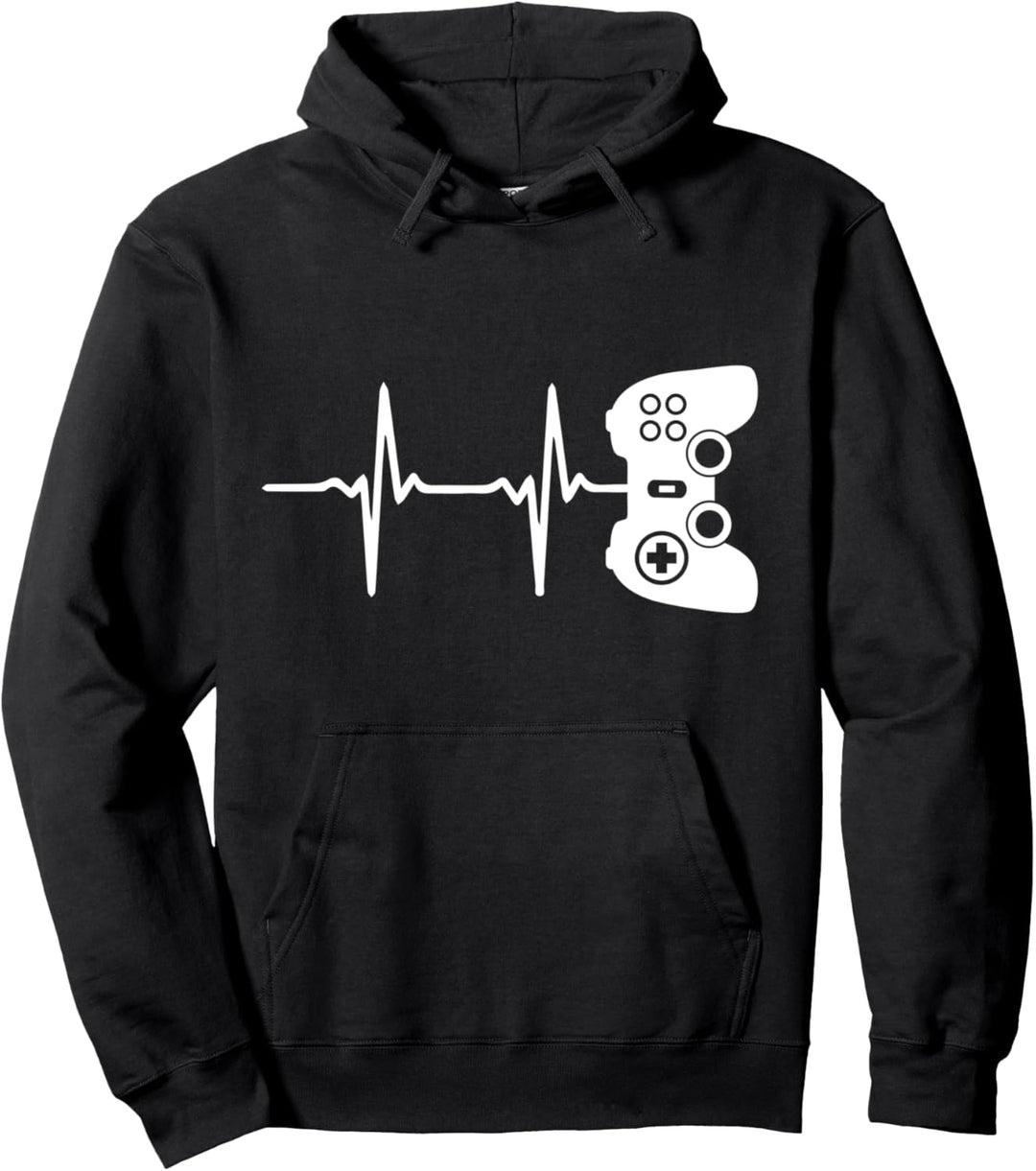 Gaming Herzschlag Gamer Puls Zocken Konsole Pullover Hoodie